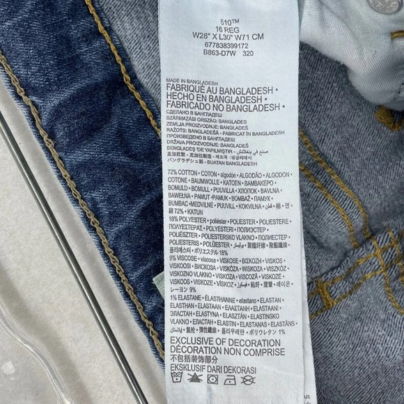 Levi's 510 Jeans Womens Sz 16 Blue Medium Wash Skinny Mid-Rise Stretch Denim - Picture 11 of 12